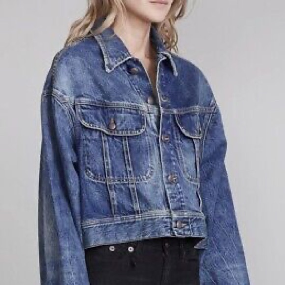 R13 Mia Trucker Cropped Denim Jacket - Picture 3 of 8